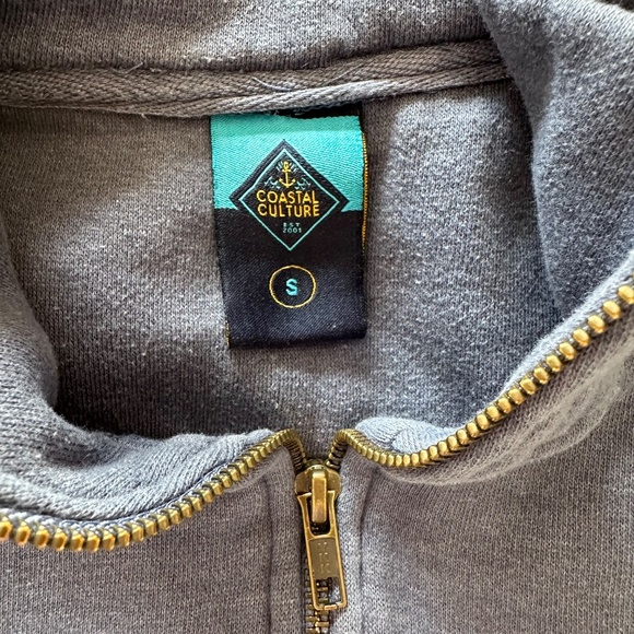 Coastal Culture | Banff Quarter Zip Coastal Culture Long Sleeve Sweatshirt Blue - Picture 11 of 11